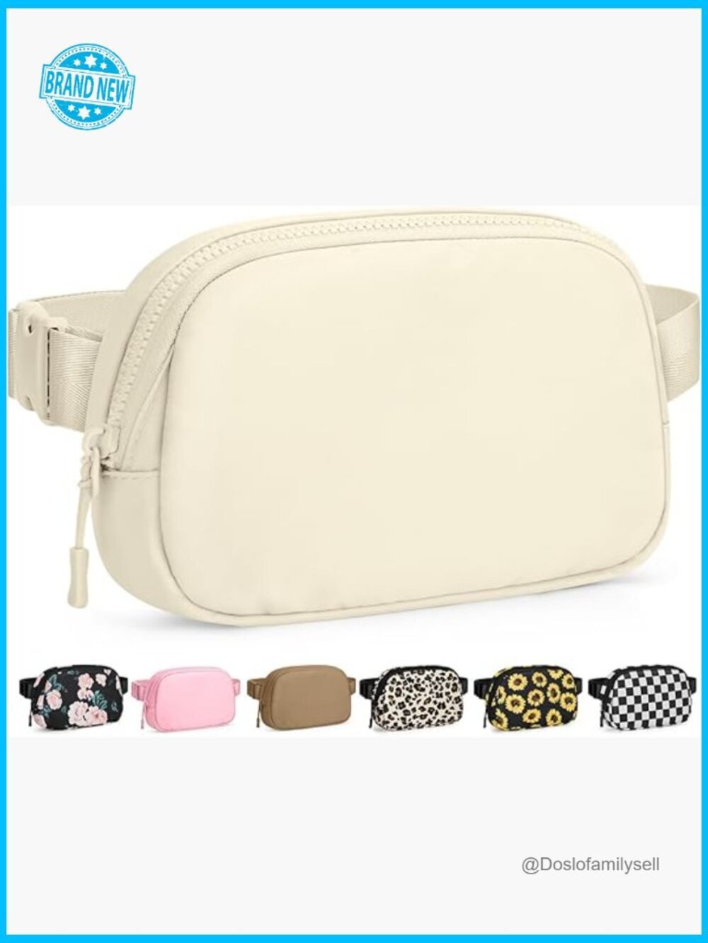 Fanny Pack Crossbody Bag with Adjustable Strap and Extra Pockets for Travel